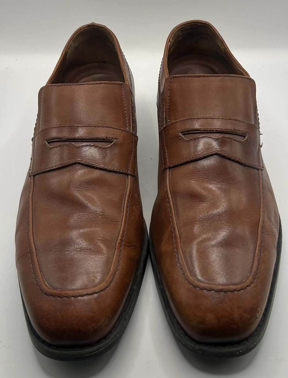 Johnston & Murphy XC4 Waterproof Penny Loafers Brown Leather Men's 11M